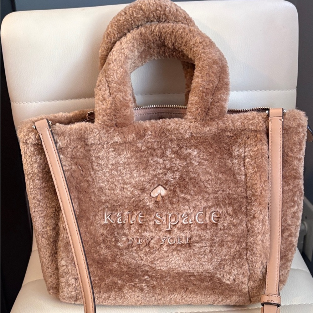 Kate Spade Tan Faux Fur Tote